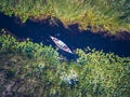 Discovering Danube Delta in a Canoe aerial view