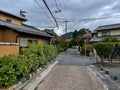 Discovering Gion District: Traditional Japanese wooden houses in Kyoto, Japan Royalty Free Stock Photo