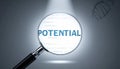 Discovering Hidden Potential with a Magnifying Glass Royalty Free Stock Photo