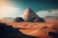 aded, Mars Colony\'s Pyramid-Shaped Epic in Unreal Engine 5 Royalty Free Stock Photo
