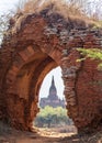 Discovering secret and magic pagodas and temples while traveling in Bagan, Myanmar Royalty Free Stock Photo