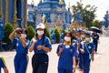 Discovering Thai Culture: School Excursion to a Traditional Temple Royalty Free Stock Photo