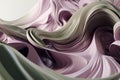 Twisted Waves in Mauve Purple and Olive Green: A Smooth and Modern 3D Render with Unreal Engine 5