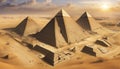 Discovering the Wonders of Ancient Egypts Giza Pyramids and Sphi Royalty Free Stock Photo