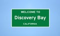 Discovery Bay, California city limit sign. Town sign from the USA