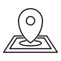Discovery gps pin map icon, outline style Royalty Free Stock Photo