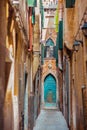 discovery of the narrow streets of Venice in italy Royalty Free Stock Photo