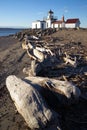 Discovery Park West Point Lighthouse Puget Sound Seattle Royalty Free Stock Photo