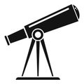 Discovery telescope icon, simple style Royalty Free Stock Photo