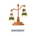 Discredit icon. 3d illustration from harassment collection. Creative Discredit 3d icon for web design, templates