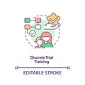 Discrete trial training concept icon Royalty Free Stock Photo