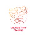 Discrete trial training concept icon Royalty Free Stock Photo