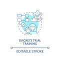Discrete trial training concept icon Royalty Free Stock Photo