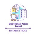 Discretionary access control concept icon Royalty Free Stock Photo