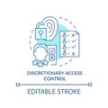 Discretionary access control turquoise concept icon Royalty Free Stock Photo
