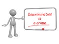 Discrimination is a crime on board Royalty Free Stock Photo