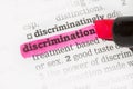 Discrimination Dictionary Definition Royalty Free Stock Photo