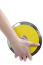 Discus in hand Royalty Free Stock Photo