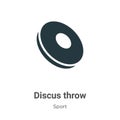 Discus throw vector icon on white background. Flat vector discus throw icon symbol sign from modern sport collection for mobile Royalty Free Stock Photo