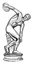 The Discus Thrower, vintage illustration Royalty Free Stock Photo