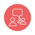 discuss meeting Vector icon which is suitable for commercial work and easily modify or edit it