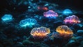 Discuss the phenomenon of bioluminescent organisms in the ocean, exploring the science behind their glowing light.