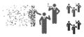 Discuss Standing Persons Dissolved Pixel Halftone Icon