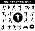 Discuss Throw Silhouette Bundle Royalty Free Stock Photo