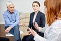Discussing Problems at Group Therapy Session Royalty Free Stock Photo