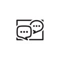 Discussion Board Icon. Business Concept. Flat Design