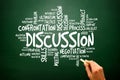 Discussion business concept words cloud, presentation background Royalty Free Stock Photo