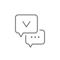 Discussion or dialog line outline icon