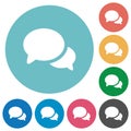 Discussion flat round icons