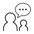 Discussion line icon