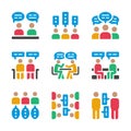 Discussion icon set