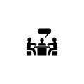 Discussion Meeting Conversation Flat Vector Icon Royalty Free Stock Photo