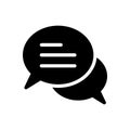 Discussion vector glyph flat icon