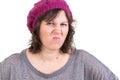 Disdainful woman screwing up her nose Royalty Free Stock Photo