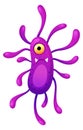 Disease germ character. Cartoon microbe monster mascot