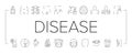 Disease Health Problem Collection Icons Set Vector .