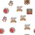 Disease Human Problem Vector Seamless Pattern