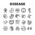 disease symptom health icons set vector