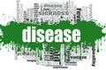 Disease word cloud design Royalty Free Stock Photo