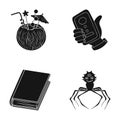 Diseases, prevention, hygiene and other web icon in black style.microbes, dirt, infection icons in set collection. Royalty Free Stock Photo