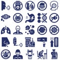 Diseases and Treatment Isolated Vector Icon every single icon can easily modify or edit