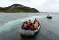 Disembarkation of tourists from the cruise ship 