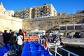 Disembarking a ferry, Valletta.