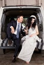 Disenchanted bride cheap wedding Royalty Free Stock Photo