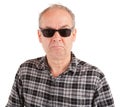 Disgruntled Guy Wearing Sunglasses Royalty Free Stock Photo