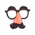 Disguise Eyeglass With Fake Nose and Mustache Symbol Cartoon illustration Vector Royalty Free Stock Photo